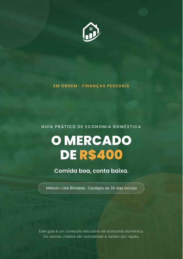 Capa do guia O Mercado de R$400 na tela de um celular